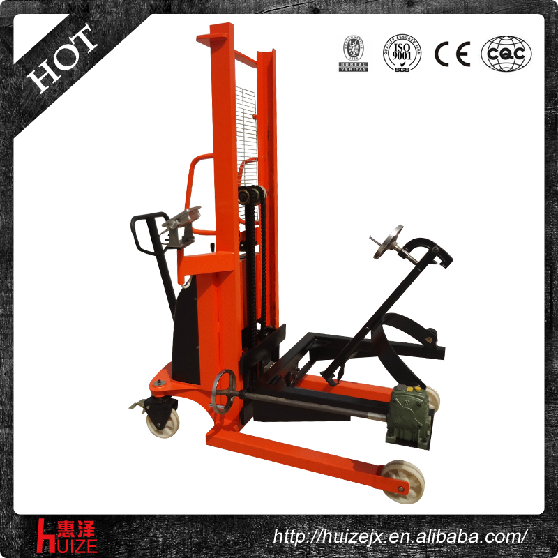半電動稱重油桶車（夾鐵桶，手搖翻轉(zhuǎn)倒料）
