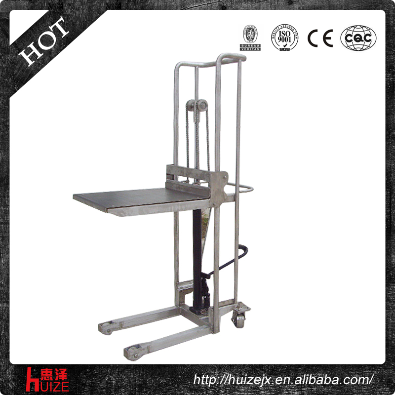 輕型手動(dòng)堆高車(chē)(不銹鋼304) 輕型手動(dòng)堆高車(chē)(不銹鋼304)